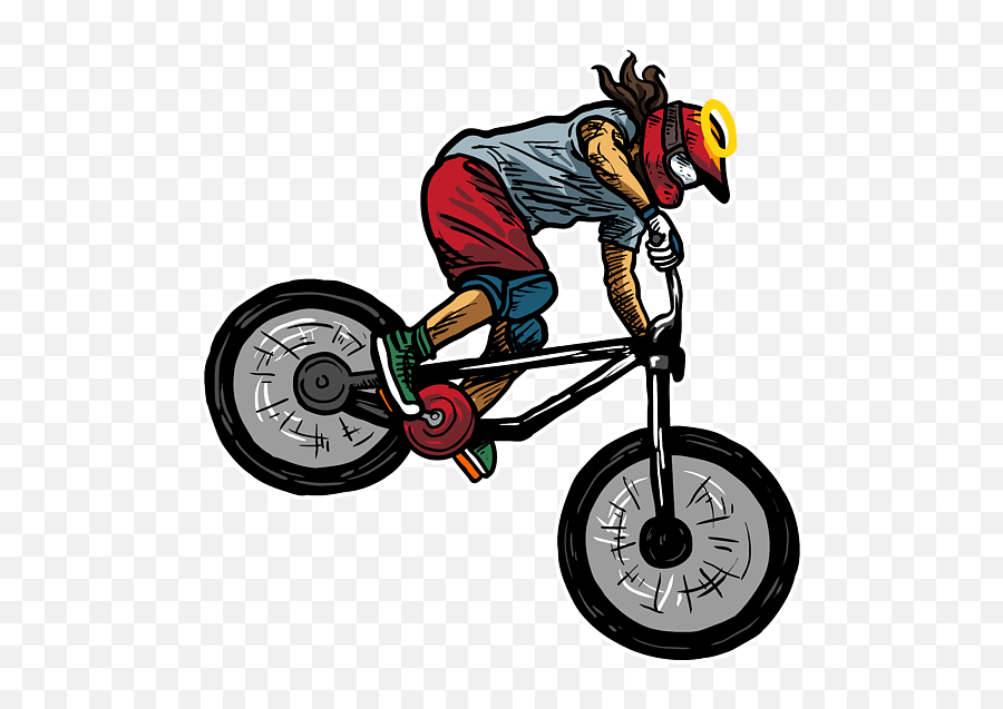 Cool Jesus Mountain Biking Gift Idea Womenu0027s T - Shirt For Emoji,Motorcycle Doing Wheelie Emoji