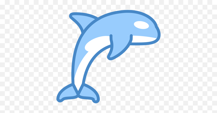 Orca Icon In Blue Ui Style Emoji,Diolphin Emoji
