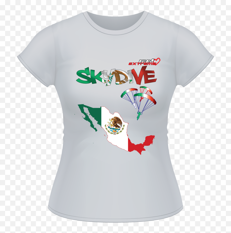 Skydive All World - Mexico Ladiesu0027 Tee Emoji,Skydive Emoji