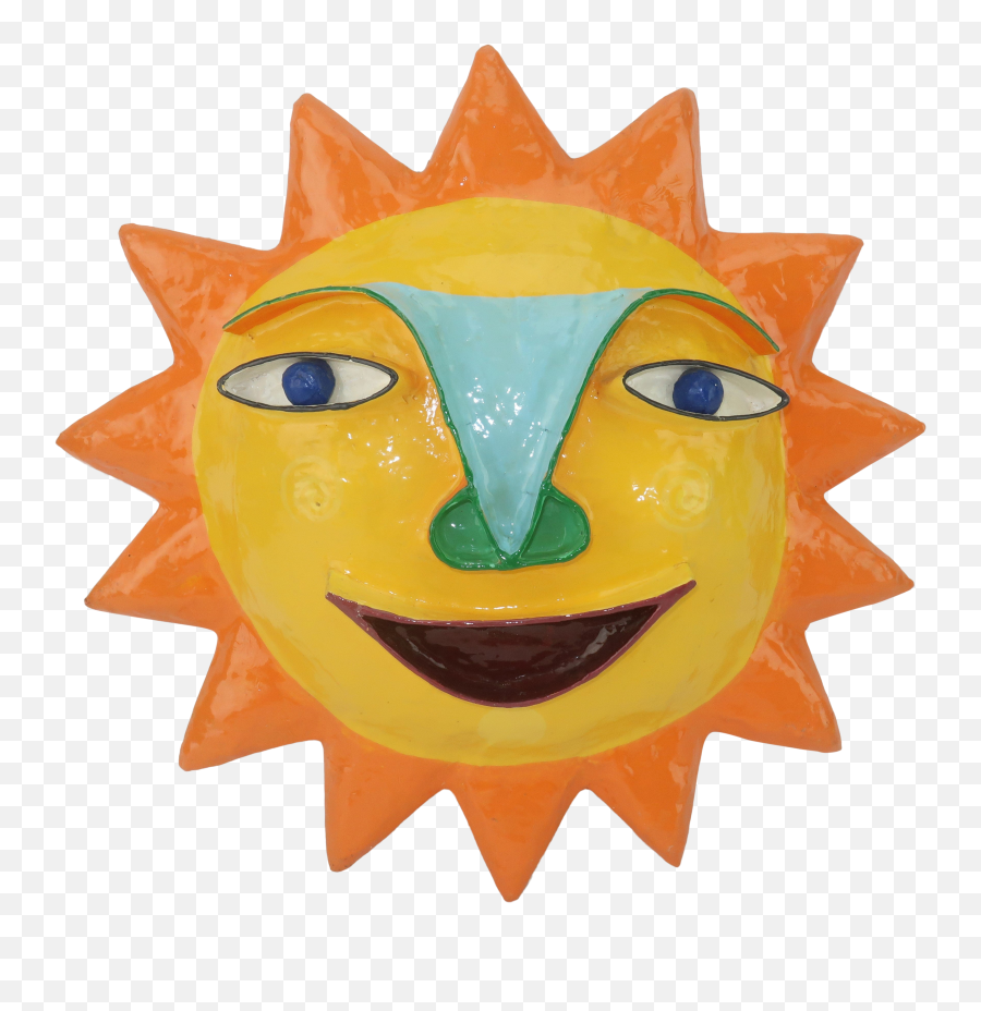 Gina Truex Paper Mache Sun Wall Hanging - Student Discounts Emoji,Hanging Emoticon