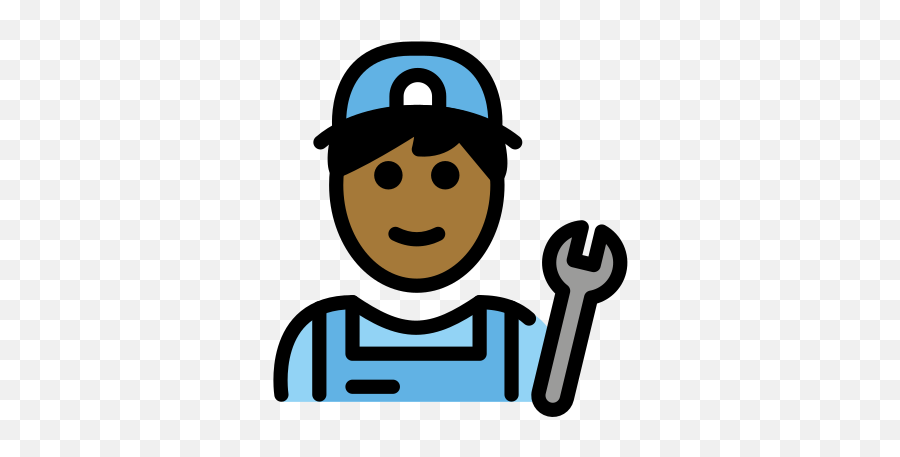 U200d Mechanic Medium - Dark Skin Tone Emoji Mecanico Png Boy,Cheek Emoji