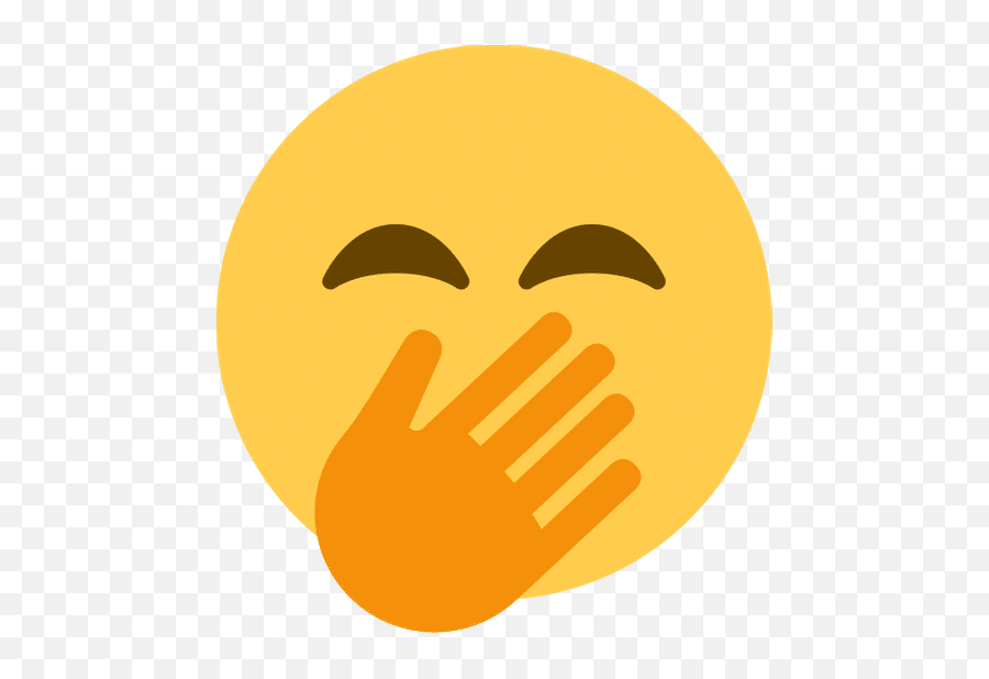 Twemoji U2013 Canva - Face With Hand Over Mouth Emoji,Xg Emoticon