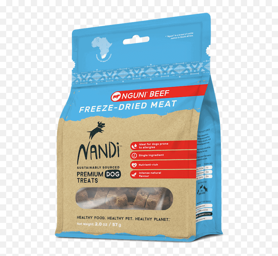 Nandi - Freezedried Treats Nguni Beef 57g Ostrich Meat Dried Emoji,Vitacraft Emotion