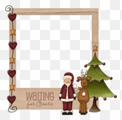 Clip Art Santa Frames Transparent Png - Santa Christmas Frame Png Emoji,Emoji Santa And Christmas Tree