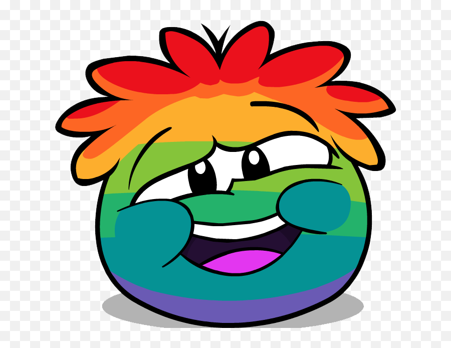 Image Cute Rp Png Club Penguin Wiki The Free Girl Laughing - Rainbow Puffle Emoji,Emoji Cheats 22