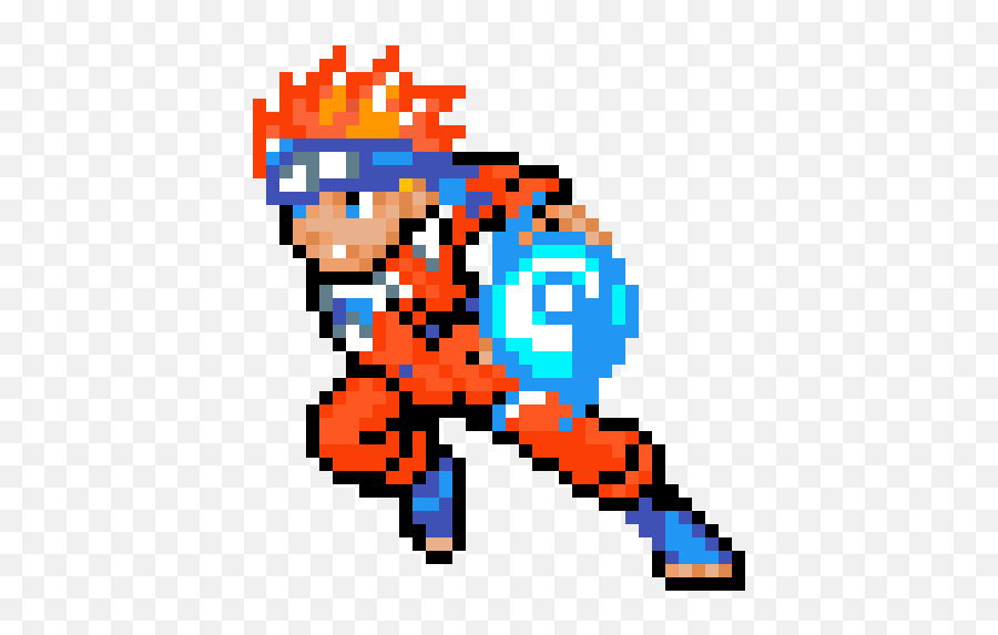 Pixel Art Naruto Rasengan - Naruto Rasengan Pixel Art Png Emoji,Rasengan Emoji