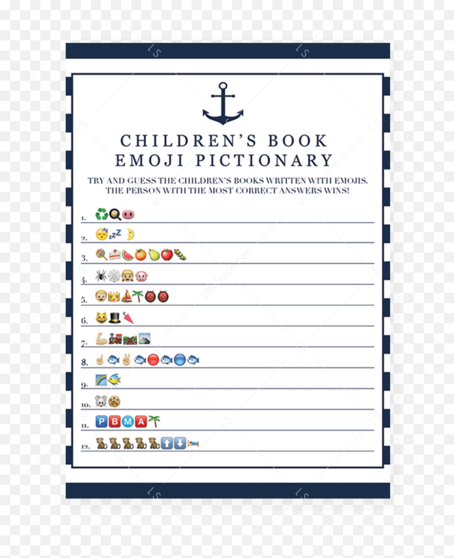 Download Emoji Pictionary For Boy Baby Shower Printable By - Baby Shower Emoji Pictionary,Guess The Emoji
