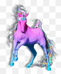 Unicorn Horse Rainbow Sticker By Dinaaaaaah - Fictional Character Emoji,Unicorn Emoji Coloring Pages