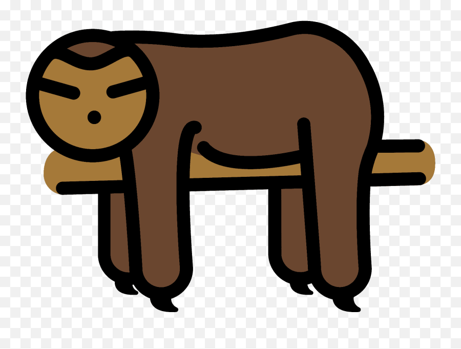 Sloth Emoji Clipart - Animal Figure,Lazy Emoji