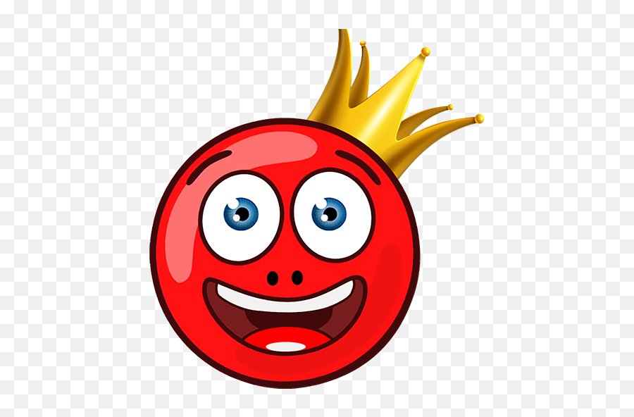 King Ball - Happy Red Ball Emoji,Emoticon Smiley Backwards