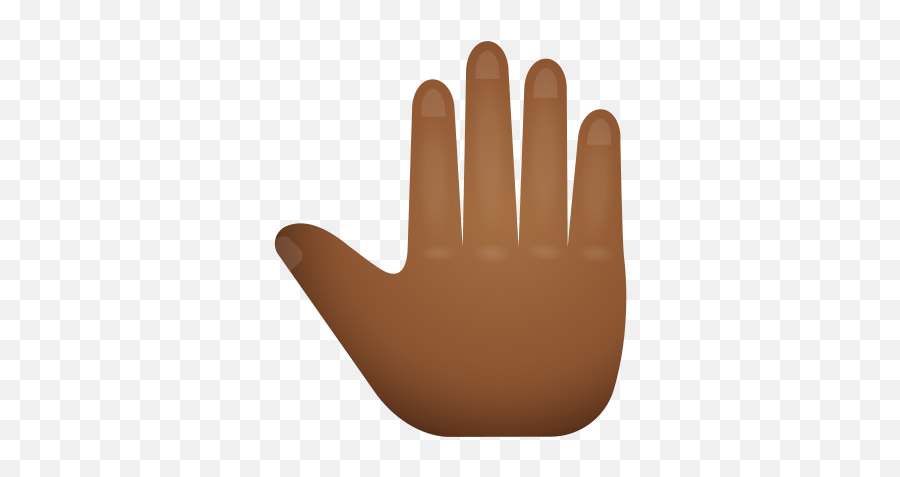 Raised Back Of Hand Medium Dark Skin Tone Icon - Sign Language Emoji,Hand Wave Emoji