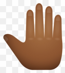 Raised Back Of Hand Medium Dark Skin Tone Icon - Sign Language Emoji,Hand Wave Emoji