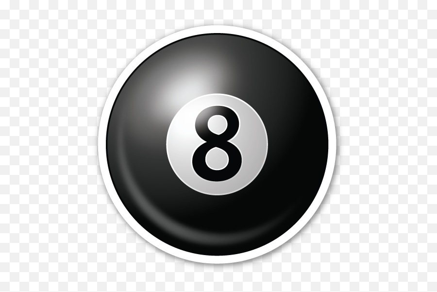 Billiards - Solid Emoji,Eight Ball Emoji