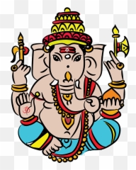 Lord Ganesha Colorful Art Fleece - Lord Ganesha Sticker Clipart Emoji,Artwork Of Human Emotion