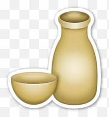 Sake Bottle And Cup Sake Bottle Sake Bottle - Emoticon Sake Emoji,Bottle Emoji