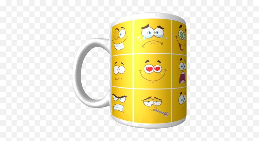 Cleva Yella Mugshots Coffee Mug - Dibujos Cuadrados De Colores Emoji,Facebook Coffee Mug Emoticon