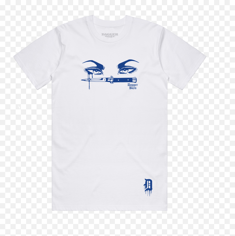 Vizon White Tee Emoji,Dagger Emoji