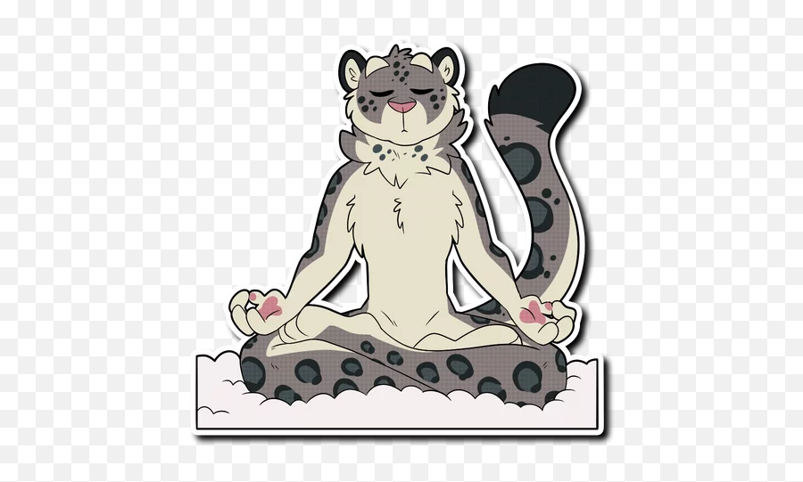 Telegram Sticker From Snow Leopard Pack Emoji,Leopard Emoji