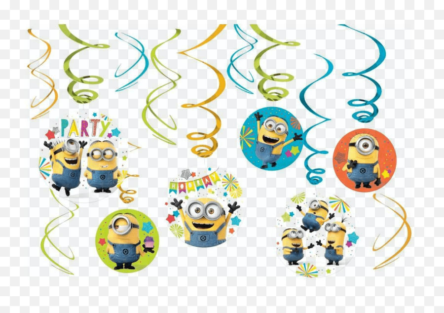 Swirl Decoration Party Favours Supplies - Minions Emoji,Emoticon Party Supplies