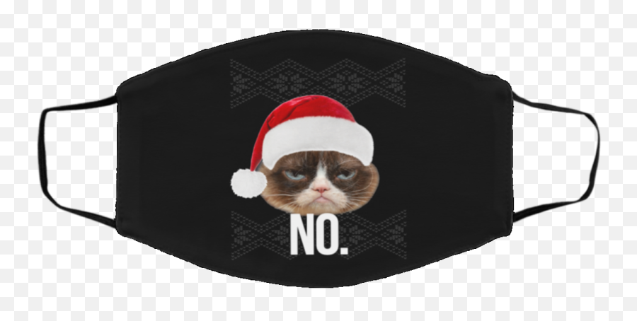 Funny Cat No Meme Ugly Christmas Face - Cloth Face Mask Emoji,Car Mask Emoji