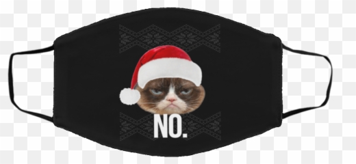 Funny Cat No Meme Ugly Christmas Face - Cloth Face Mask Emoji,Car Mask Emoji