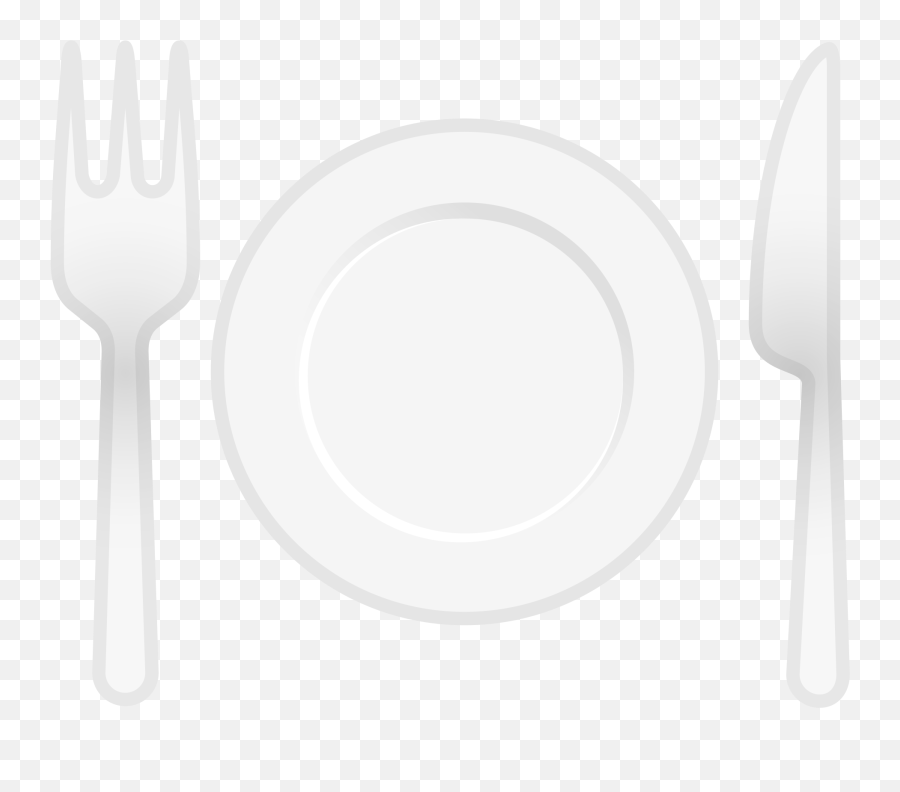 Fork And Knife With Plate Emoji - Fork And Knife Emoji Png,Table Emoji