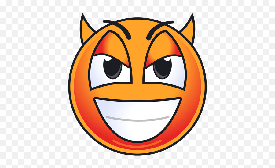Cute Devil Emoticon - Transparent Png U0026 Svg Vector File Evil Grin Emoji,Evil Emoji