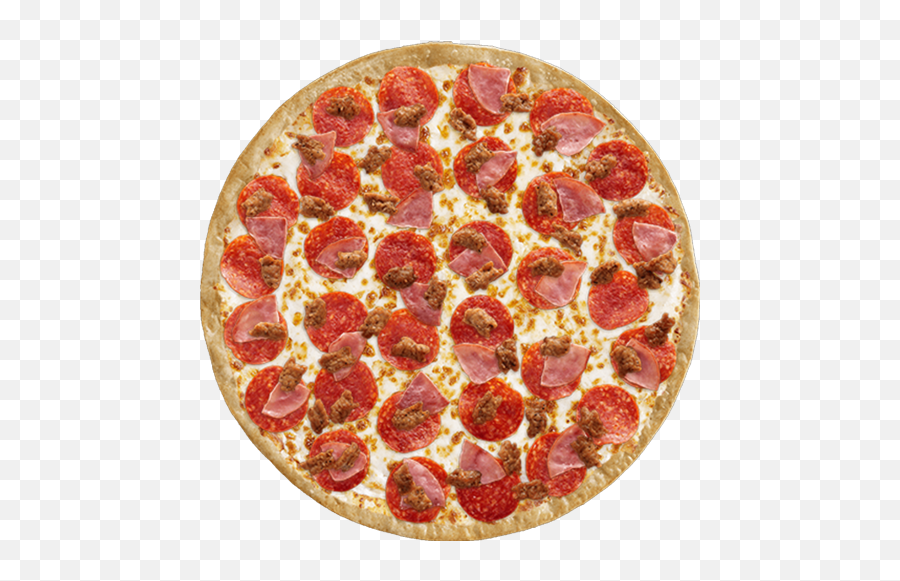 Download Hd Mega Meat Pizza - Pizza Transparent Png Image Bacon And Pepperoni Pizza Png Emoji,Mega Emoji Download