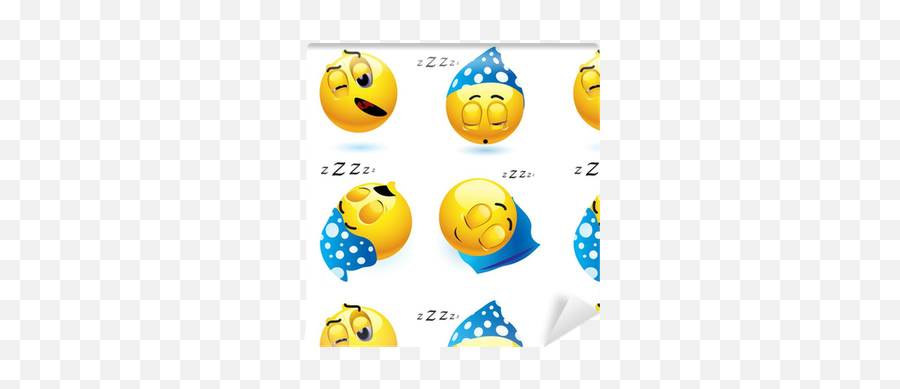 Sleeping Smiley Balls In Different Position Wallpaper U2022 Pixers - We Live To Change Night Time Smiley Face Emoji,Z) Emoticon