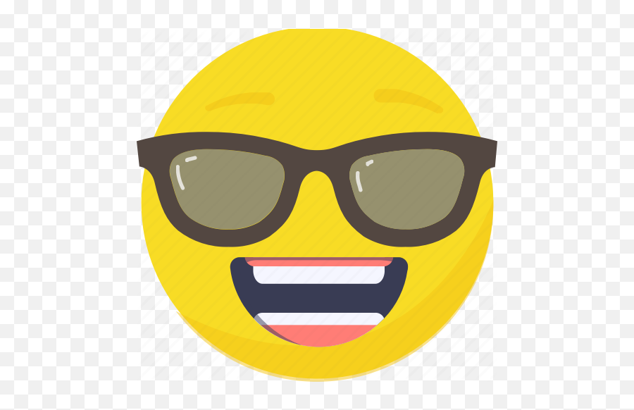 Svg Cool Emoji Emoticon Expressions Happy Smiley Icon - Download On Iconfinder Sunglasses,Sun Face Emoji