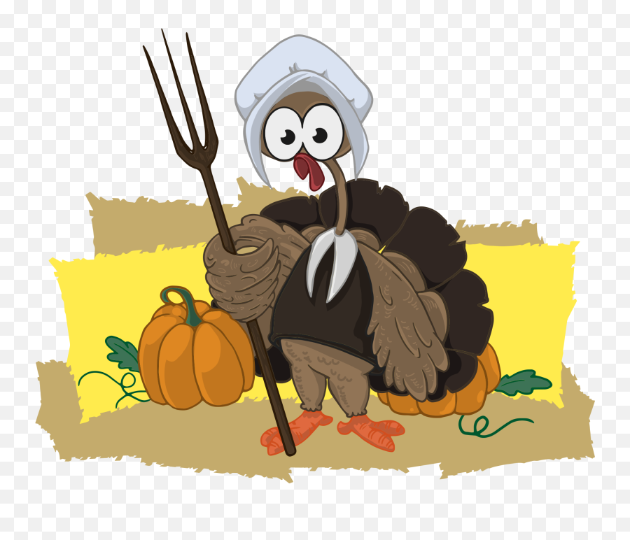 Painted Turkey With A Pitchfork Free Image - Once Upon A Crime Turkey Trouble Emoji,Emotion Pitchfirk