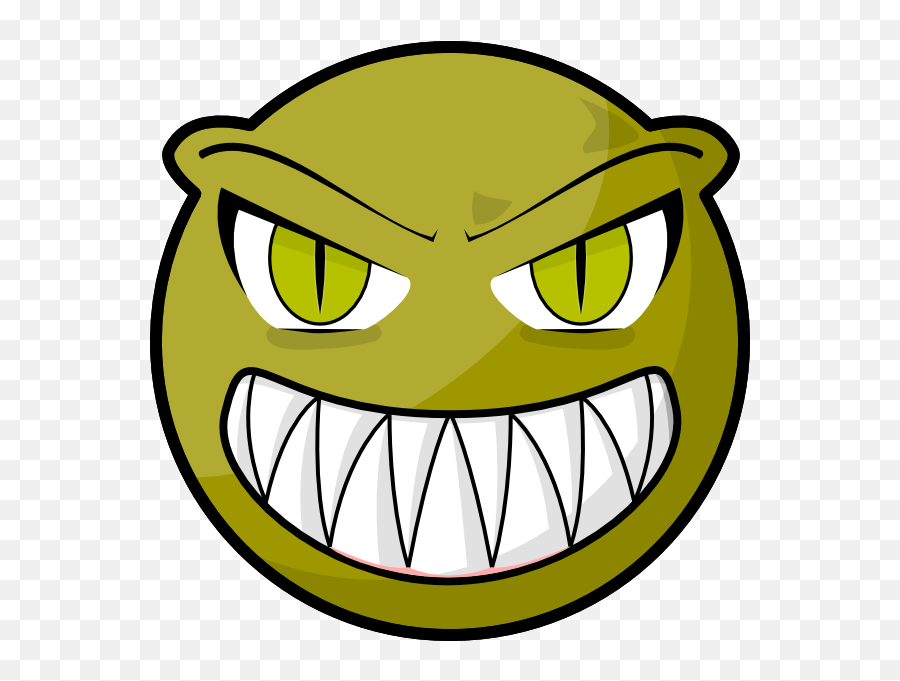 Sfdasdasd Clip Art At Clker - Scary Monster Face Cartoon Emoji,Dada Emoticon