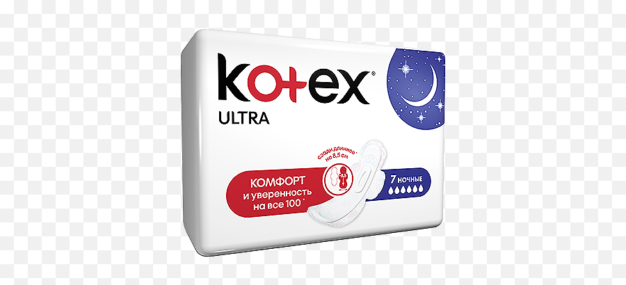 Kotex Ultra Night Pads 7 Pcs Pads With Wings For Women 6 Drops - Portable Emoji,Butt Emoticon For Texting