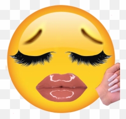 Emoji Sassy Glossylips Nails Sticker - Sassy Emoji,Emoji Hand And Lips