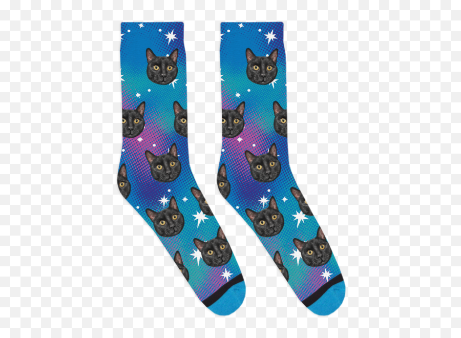 Casual Socks Your Pet On Galaxy Socks Your Face On Galaxy - Soft Emoji,Crown Emoji Sports Socks