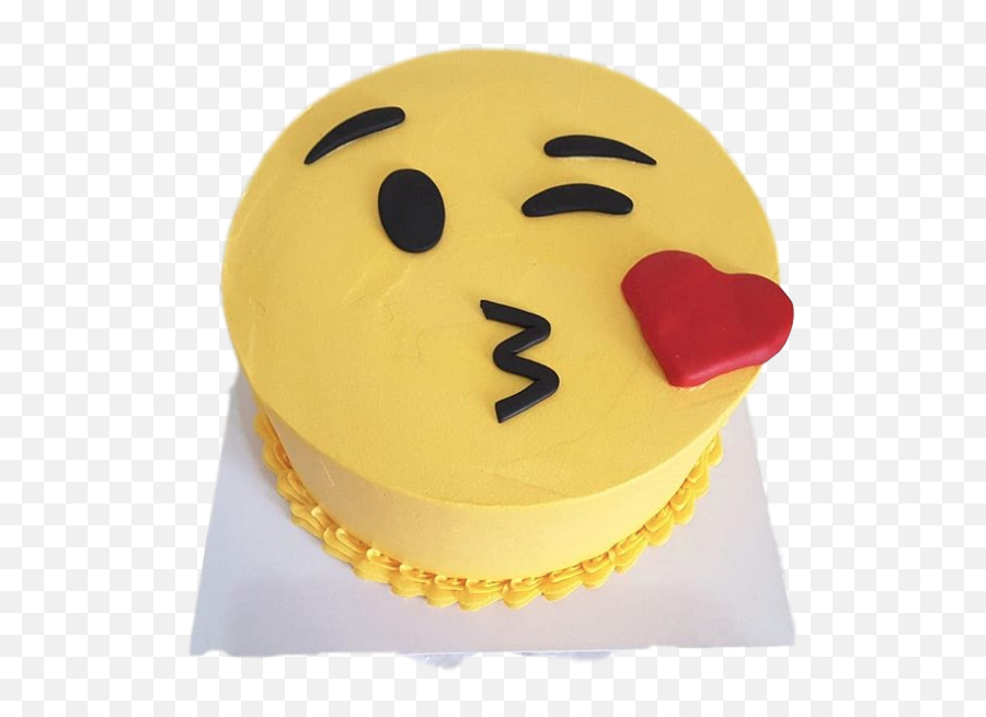 Kiss Emoji Piñata Cake - Caramel Flavour Eat Confetti Happy,Cake Emoji