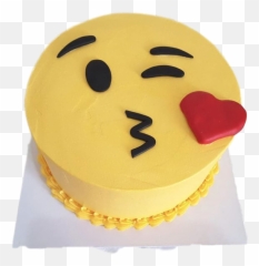 Kiss Emoji Piñata Cake - Caramel Flavour Eat Confetti Happy,Cake Emoji