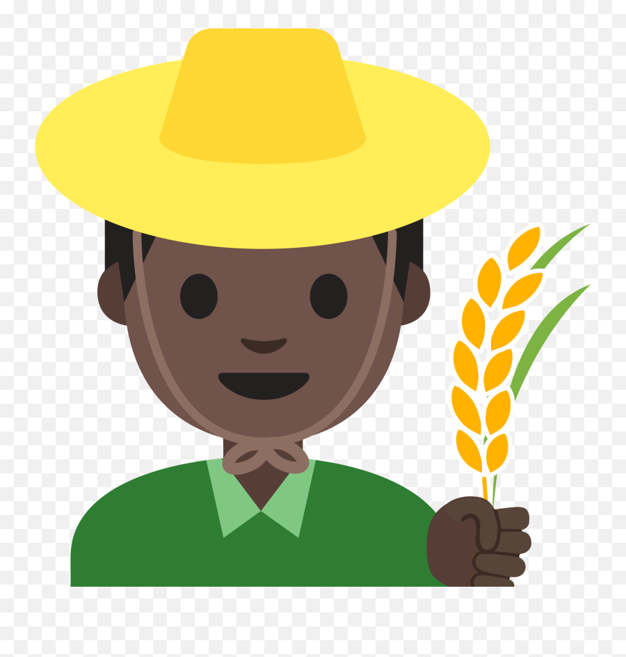 Fileemoji U1f468 1f3ff 200d 1f33esvg - Wikimedia Commons Dibujo Mujer Agricultora,Cowboy Hat On All Emojis