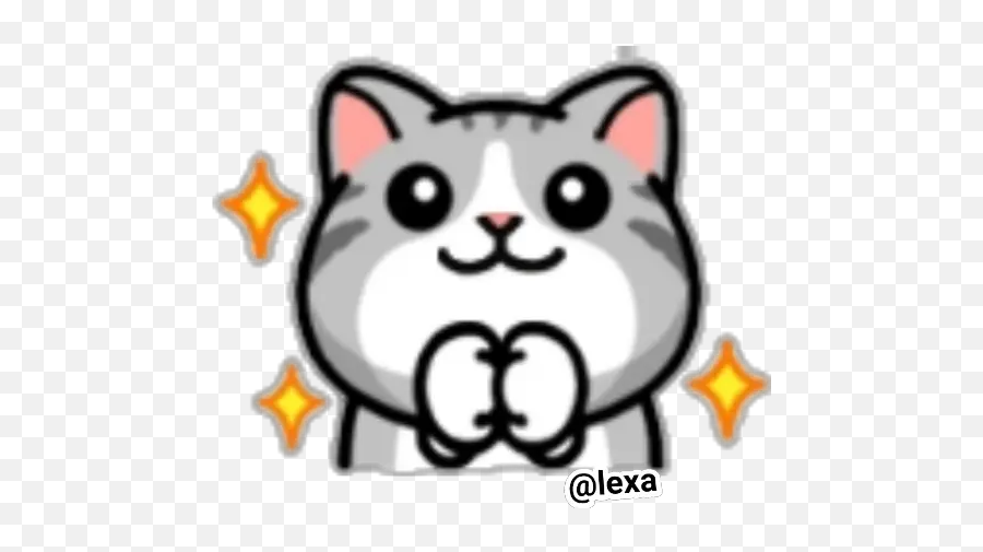 Sticker Maker - Cat Daily Life Emoji Happy,Grey Cat Emoticon