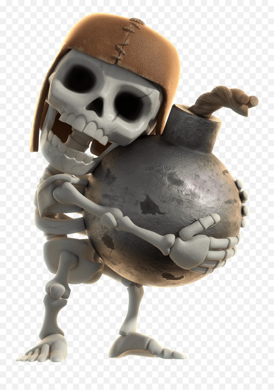 Clash Of Clans Skeleton Holding Bomb - Wall Breaker Coc Png Emoji,Skeleton Emoji Clash Royale