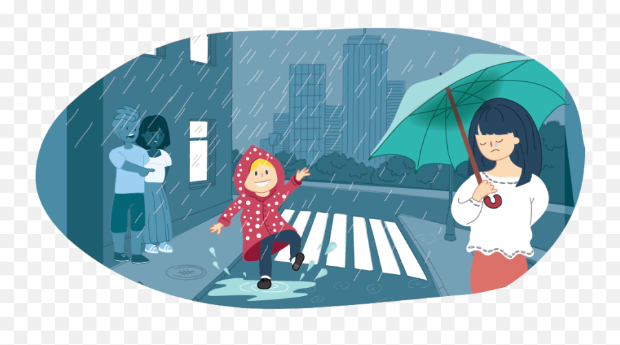 Feelings - Happy And Sad Rain Emoji,Emotions For Kids