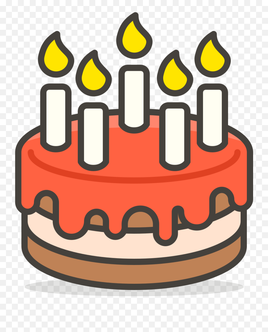Birthday Cake Emoji Clipart - Transparent Background Birthday Cake Emoji,Emojis Cakes