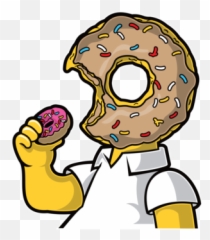 Homer Simpson Doughnut Eating Doughnut T - Shirt Emoji,Emoji Spoon Eating