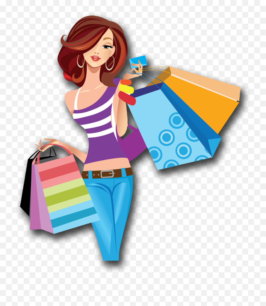 Short Hair Smiling Girl Shopping Vector Transparent Png Emoji,Girl Emojis Png Tumblr Light Hair