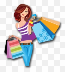 Short Hair Smiling Girl Shopping Vector Transparent Png Emoji,Girl Emojis Png Tumblr Light Hair