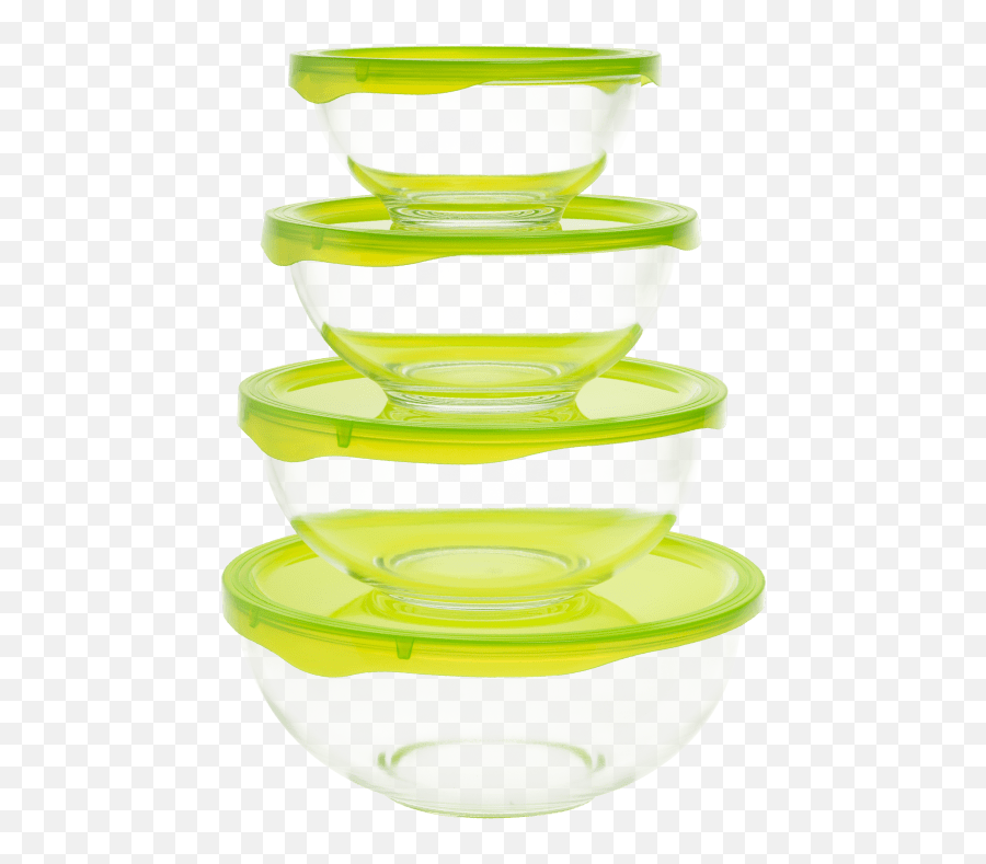 Coccot 8 Piece Round Borosilicate Glass Mixing Bowl Set With - Serveware Emoji,Lipstick Emoji On Snapchat