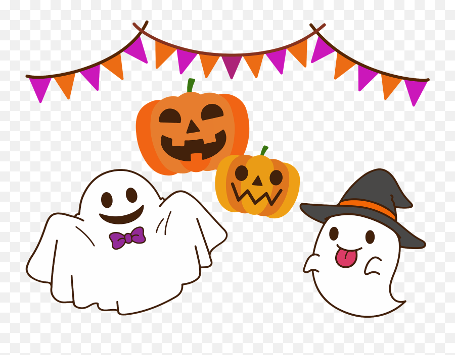 Halloween Background - Jackou0027lanterns And Ghosts Clipart Emoji,Frowning Jack O Lantern Emoticon Clip Art