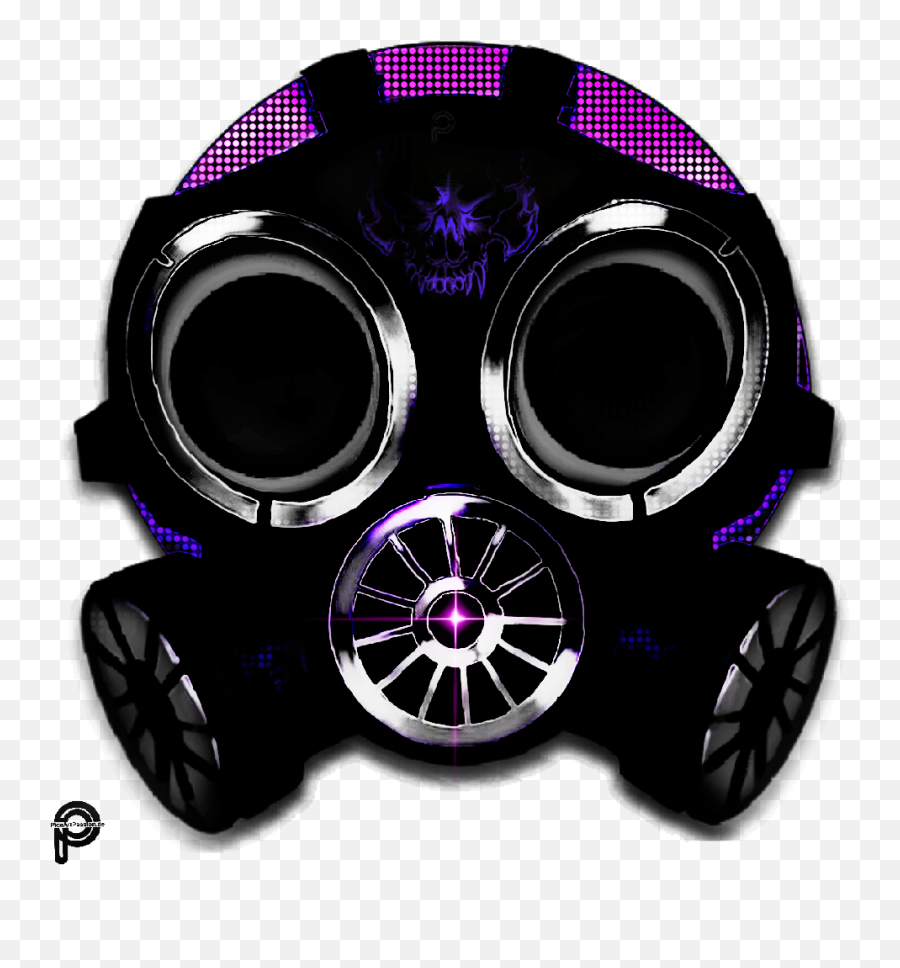 Emoji Gasmask Purple Sticker - Rim,Passion Emoji