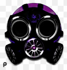 Emoji Gasmask Purple Sticker - Rim,Passion Emoji