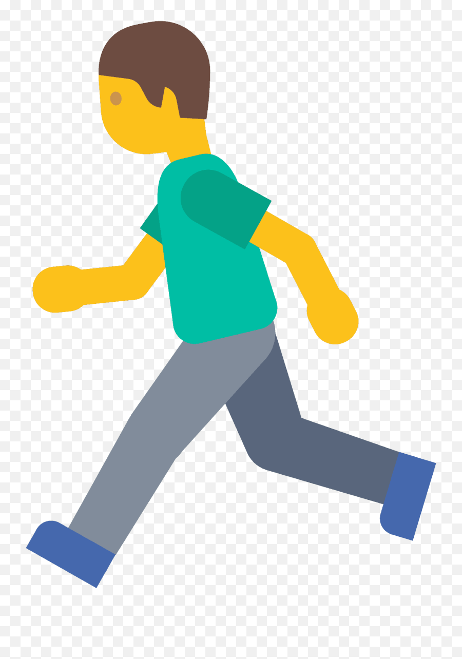 Person Running Emoji Clipart - Running Boy Emoji Png,Runner Emoji